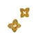 gold flower earrings
